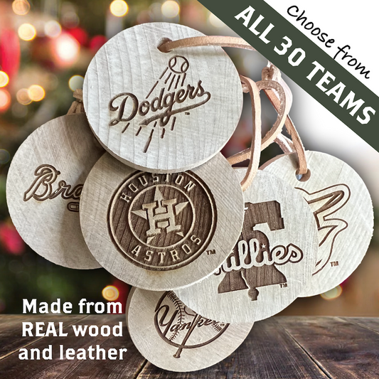 Choose From All 30 MLB Team Bat Slice | Ornaments