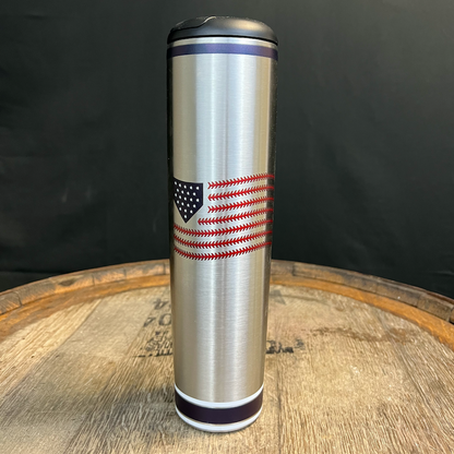 Stars and Stitches Metal Dugout Mug® | Baseball Bat Mug