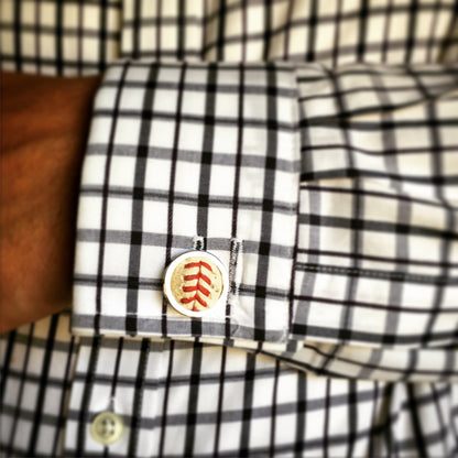 Baseball Seam Cufflinks